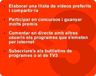 Avantatges del registre del TV3.cat