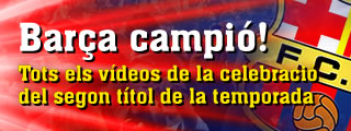 Bar�a campi�. Tots els v�deos de la celebraci� del segon t�tol de la temporada