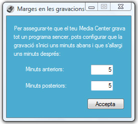Marges de seguretat del Home Media Center