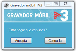 Accepta Sortir de l'aplicaci�