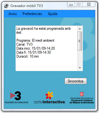 Gravaci� programada amb �xit