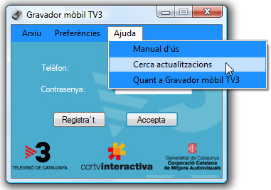 Ajuda > Cerca actualitzacions